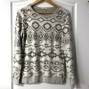 Dylan by True Grit Sweater Gray size XS gray white